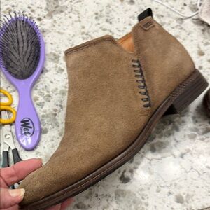 PIKOLINOS Brown Suede Ankle Booties